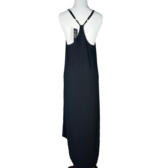 Chaser Poor Boy Midi Dress in True Black NWT Size Large - Picture 2 of 7